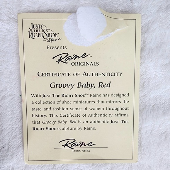 Groovy Baby, Red- Just The Right Shoe Sculpture. EUC. COA includes Box - Picture 4 of 6